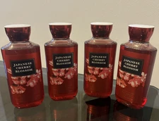 Japanese Cherry Blossom Body Wash Gel 10 oz Bath & Body Works (Set of 4)
