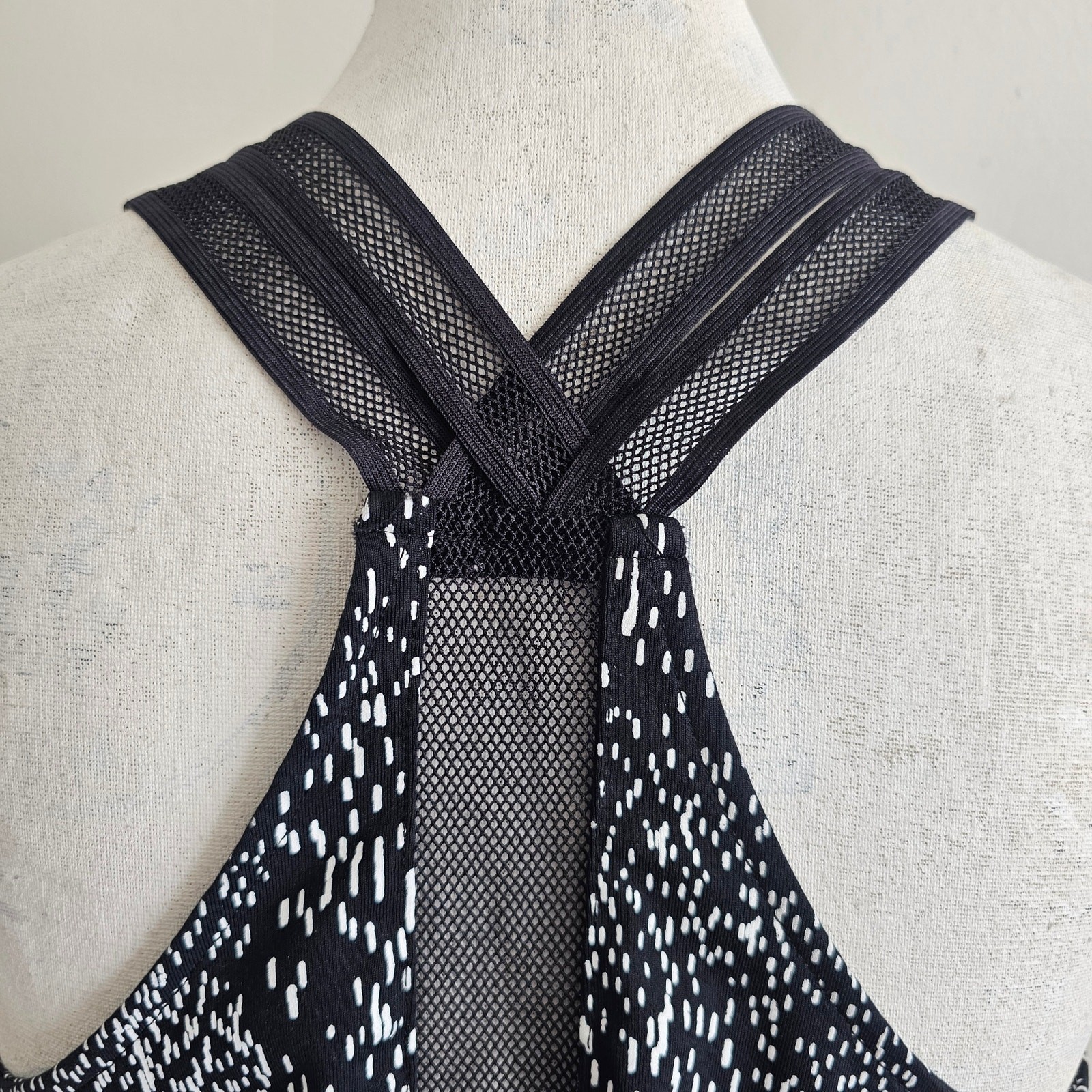 Fabletics Peyton Black Mesh Active Racerback Tank… - image 3