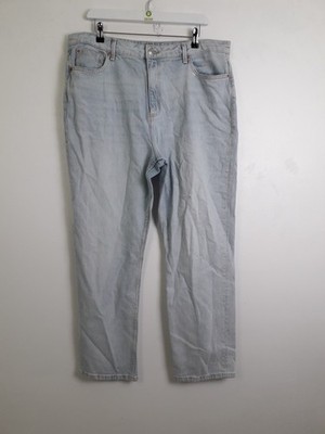 M&S Stovepipe Jeans Size 16 Lng Light Blue New