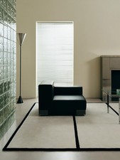 Dusty White/Black Hand-tufted New Zealand wool Area rug Home Living room