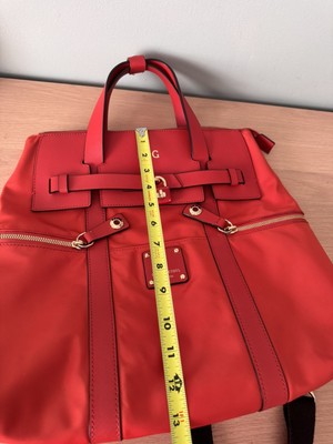 HENRI BENDEL Discontinued Orange Jetsetter Convertible Backpack Travel Office Hendri Bendel Retired Orange Jetsetter Convertible Purse  main image 2