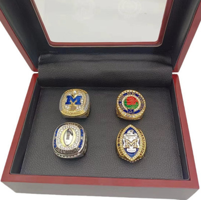 2024 Michigan Wolverines Championship Rings Set of 4PCS with Box