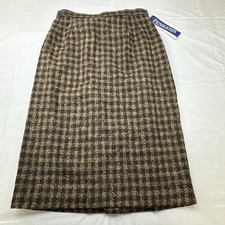 Pendleton USA Womens Pencil Skirt Lined Zip Brown, Green Sz- 10P NWT 5405