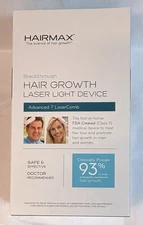 Hairmax Advanced 7 LaserComb for Hair Growth Effective for Men & Women NIB.