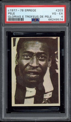 1977-78 Errege #203 Glorias E Trofeus De PELE Soccer PSA 4 VG-EX
