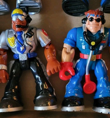 Lotto action figure e accessori vintage Fisher Price 14 Rescue Heroes Mattel - Foto 3 di 16