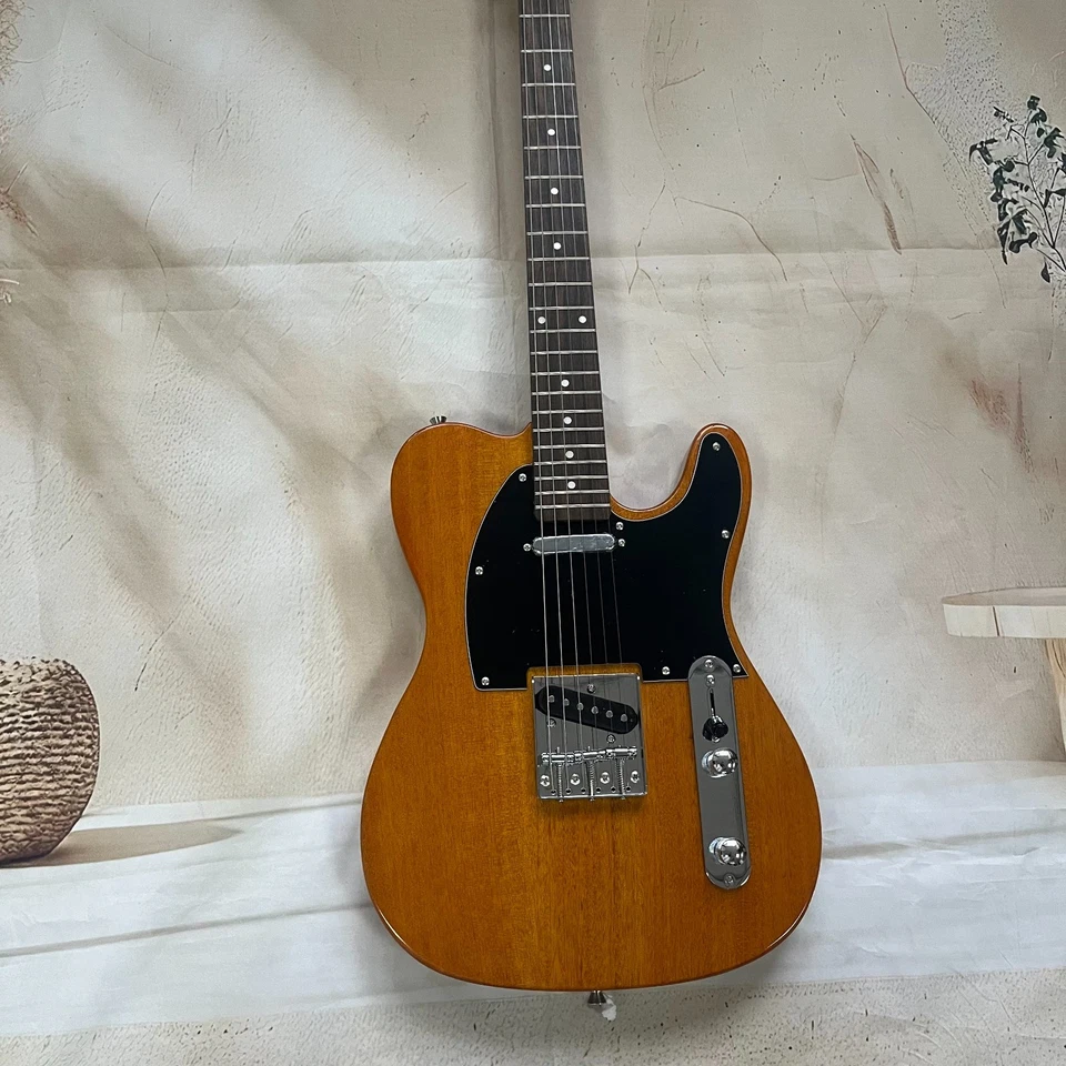 Ship from US  TL Style Electric  Guitar  black  pickguard Alder Body - Image 3 of 4