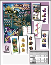 Pull Tab - Hard Card - Tickets Game - Magic Key 2,632 ct