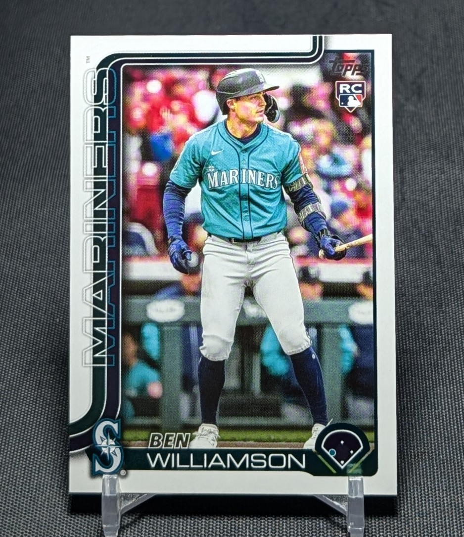 Ben Williamson Rookie RC 2025 Topps Update Series Card #US130 Seattle Mariners