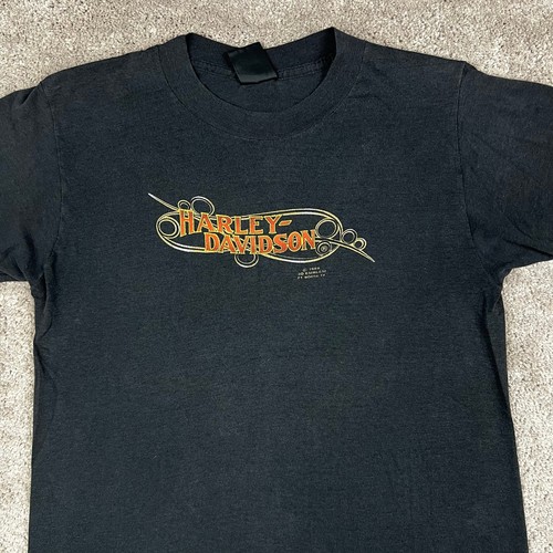 Vtg 1986 Harley-Davidson T-Shirt 3D Emblem Dudley Perkins Size S Grunge Biker by Harley-Davidson, Size S, $145 - Photo 4