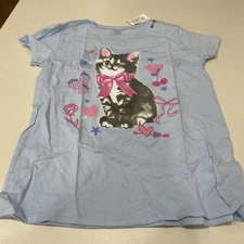The Children’s Place Girls Cat Bow Graphic Tee - Blue L