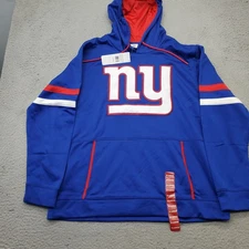 NFL New York Giants Team Apparel Hoodie Football Unisex XL Blue Fleece Lined