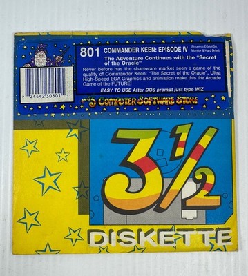 MS-DOS game Commander Keen IV Secrets of the Oracle 5.25 Floppy WIZ