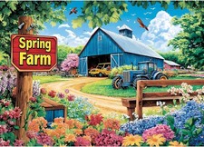 1000 Piece Puzzles for Adults Spring Landscape Jigsaw Farm Scenery Nature Decor
