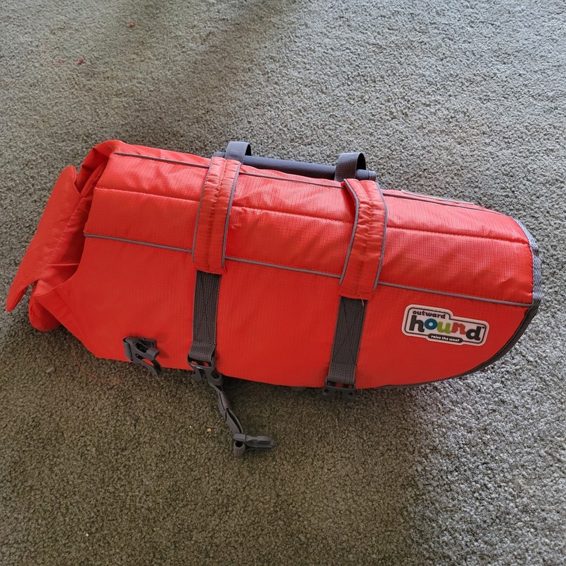 Outward Hound Granby Splash Dog Life Jacket Orange Large Excellent Condition 