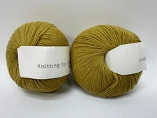 2 Skien Knitting For Olive Merino Wool Yarn 91144 250m 50g Dusty Honey
