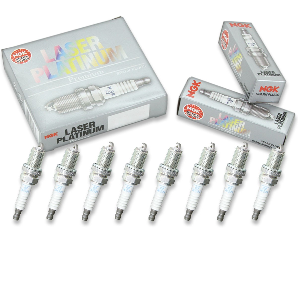 8 pcs NGK Laser Platinum Spark Plugs for 2005-2009 Jaguar Super V8 4.2L V8 - tl