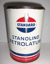 Vintage Standard Oil Stanolind Petrolatum 5 lb. Can