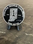 1976 INDIANA SILVER CO ENGELHARD BICENTENNIAL  1 TROY OZ .999 SILVER ROUND