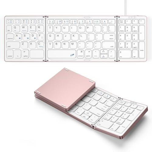 Omikamo Keyboard Wireless Foldable iPad Keyboard Wired with Numeric Keypad