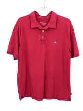 Tommy Bahama Shirt Mens Large Red IslandZone Polo Golf Casual Modal Stretch