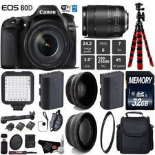 Canon EOS 80D DSLR Camera with 18-135mm is STM Lens  LED  UV FLD CPL Filter