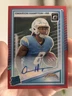 2025 Panini Donruss Optic Omarion Hampton Red Prizm Auto #212 Chargers NFL /99