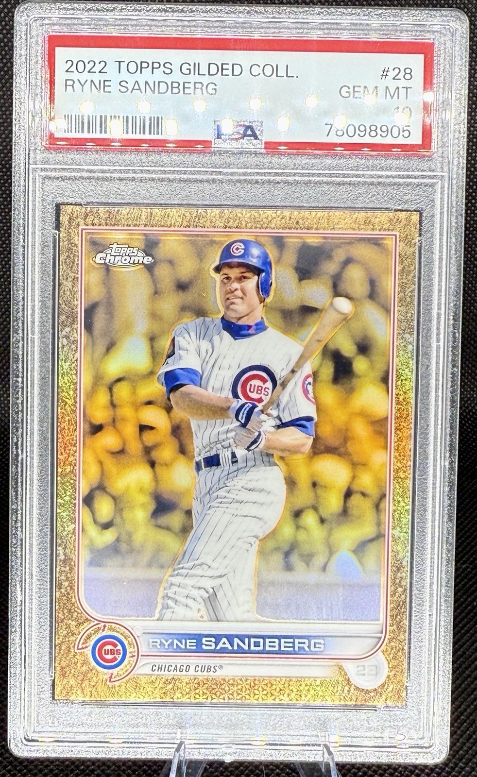 2022 Topps Gilded Collection Ryne Sandberg #28 /99 - PSA 10 GM Cubs