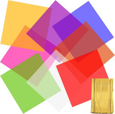 80Pcs Coloured Cellophane Sheets 7.5X7.5 Inch, Acetate Sheets Cello Wrap for Art