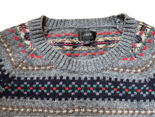 J.Crew Men  s Size S Unisex Sweater Fair Isle Nordic Lambs Wool