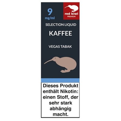 Red Kiwi Liquid Selection Kaffe + Vegas 9mg Nikotin (10ml)