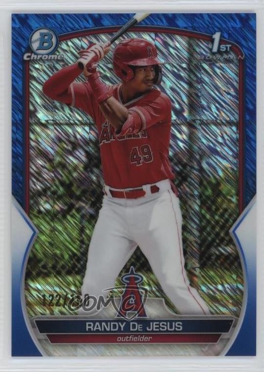 2023 Bowman Chrome Prospects Blue Shimmer Refractor /150 Randy De Jesus #BCP-19