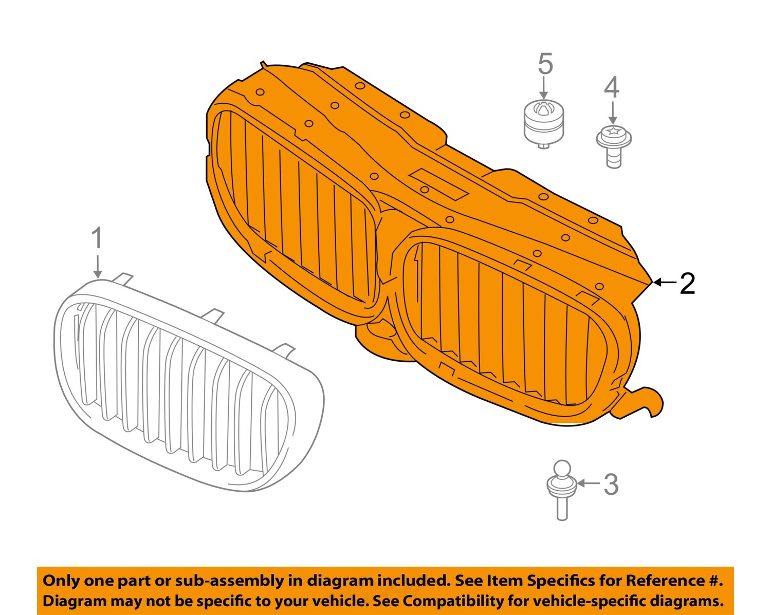 Genuine OEM Radiator Shutter Assembly for BMW 51747497279 for sale 