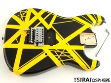 EVH Striped Series BODY & HARDWARE Guitar Floyd Rose D-Tuna Black & Yellow