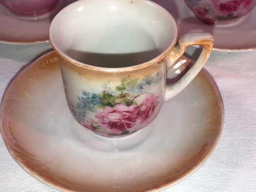 3 NPS Porzellan Demitasse Teetassen & Untertassen neuwertig deutsch - Bild 2 von 5
