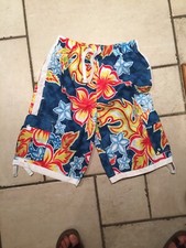 NWT Cherokee Boys Size XL 14 FLORAL Swim Trunks Shorts