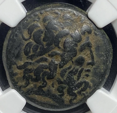 Ptolemy III Euergetes 246-222 BC, Ptolemaic Kingdom Egypt AE 23 Coin, NGC Ch F