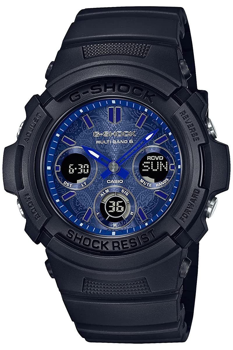 CASIO AWG-M100SBP-1AJF [G-SHOCK BLUE PAISLEY SERIES Men's Rubber