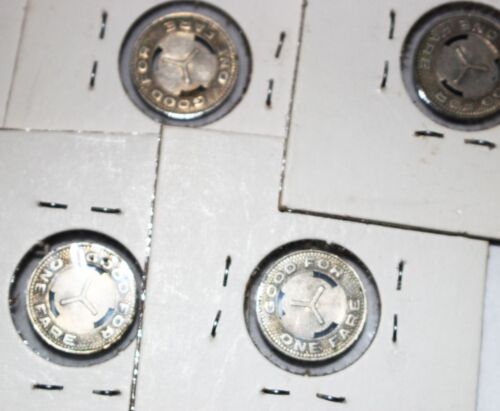 Lote de 6 monedas simbólicas vintage de York PA Bus Company Pennsylvania - Imagen 2 de 3