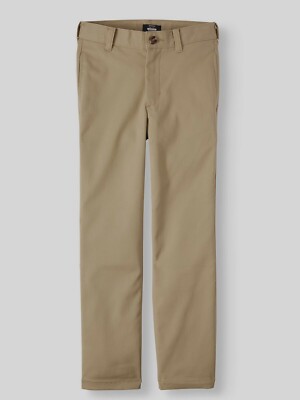 Arrow Boys Aroflex Super Soft Stretch Twill Flat Front Pants, Khaki Spice, 16 