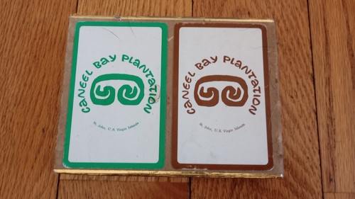 Caneel Bay Plantation Virgin Islands MCM Mid Century Playing Cards 2 Decks