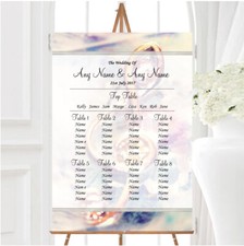 Music Treble Clef Personalised Wedding Seating Table Plan