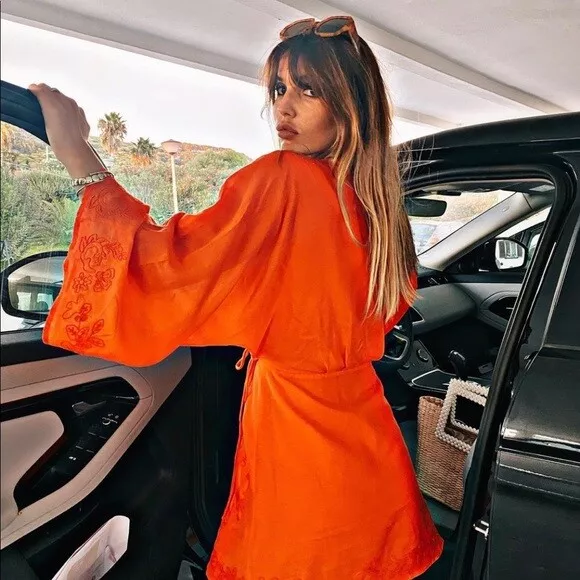 Kimono top wrap dress