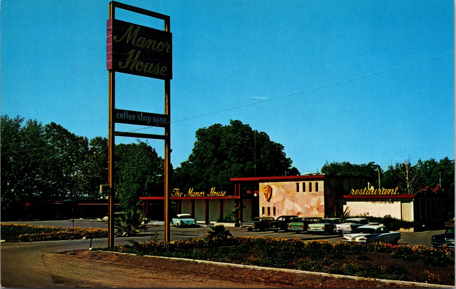 Stockton CA Manor House Motel Postcard unused 1950s eBay