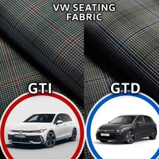 VW Golf MK8 Car Seat Upholstery Fabric Foam Backed Jacquard 140cm Wide