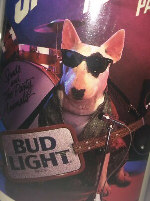 Vintage 1987 SPUDS MACKENZIE Bull Terrier Bud Light Beer Thermo
