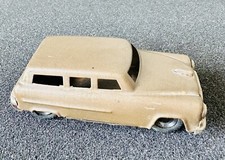1960s Japan Tin Litho Friction Gold Chevy / Ford Station Wagon 3.25  Length