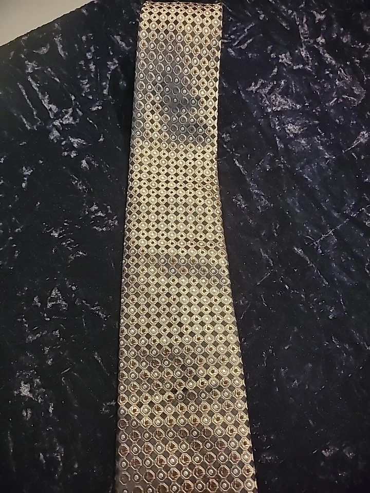 Traje Camisa Vintage Campis Moda Para Hombres Cuello Corbata Marrón Blanco Lunares 64" L Foto 3 de 4