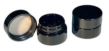 10x 5ml UV Glass Jars w/ Tan PTFE Lids Airtight Oil Concentrate Storage