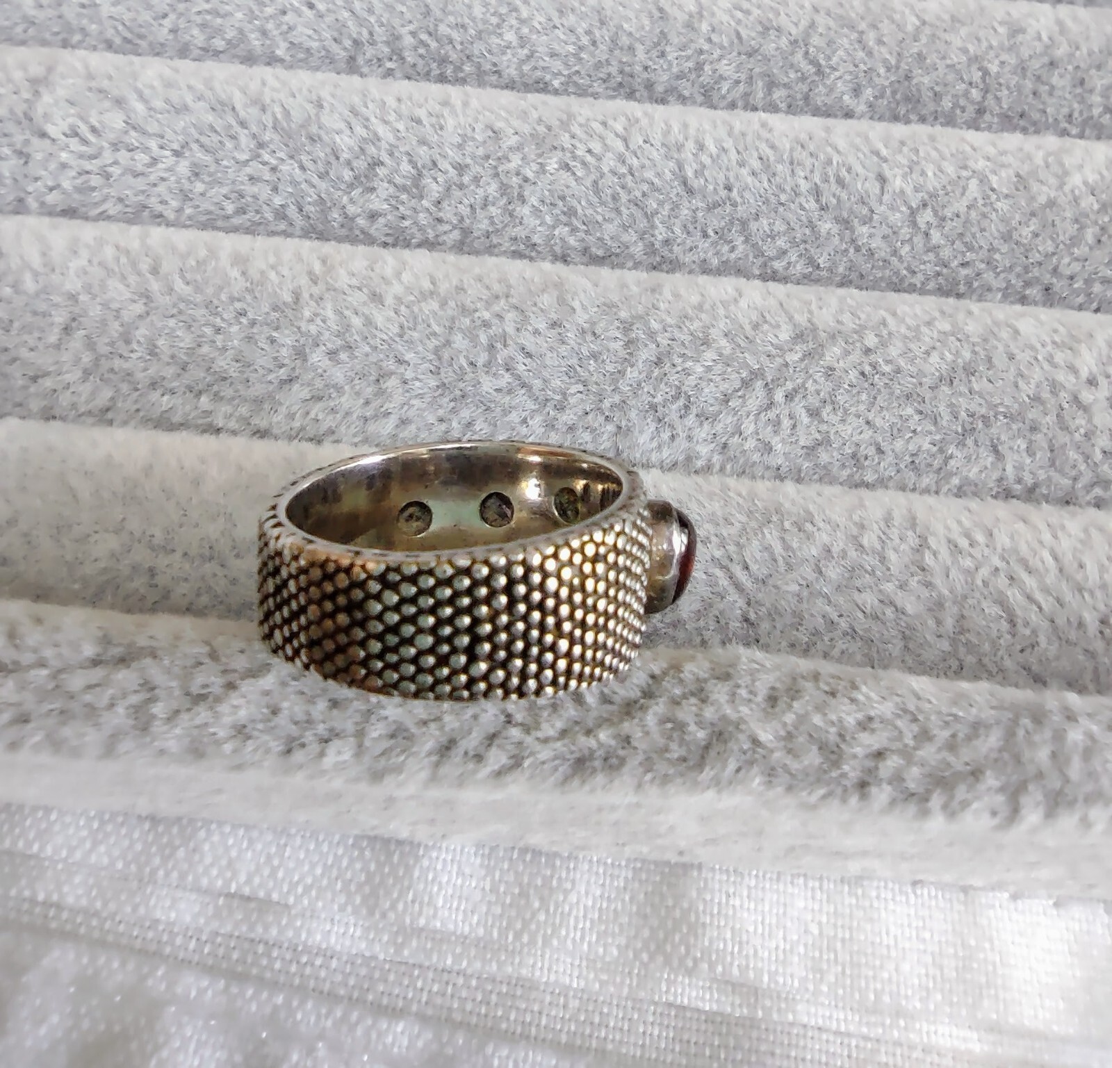 Unique Artisan Multiple Gemstone Granulated Band … - image 3